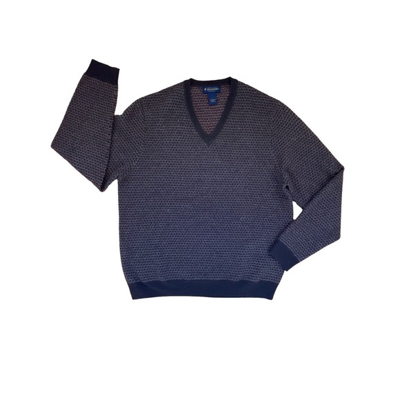 Brooks Brothers Other - Brooks Brothers Mens 100% Lambswool V-Neck Sweater Large Brown Pattern Classic
